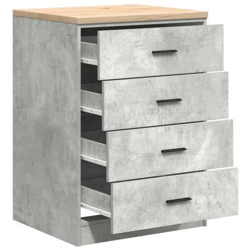 Garažni ormar za odlaganje 60x51x85 cm masivne borovine - Beton siva 60 x 51 x 85 cm 1 4 darwers Cijena