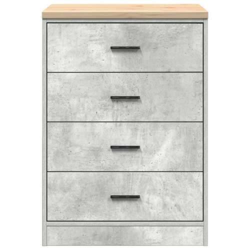 Garažni ormar za odlaganje 60x51x85 cm masivne borovine - Beton siva 60 x 51 x 85 cm 1 4 darwers Cijena