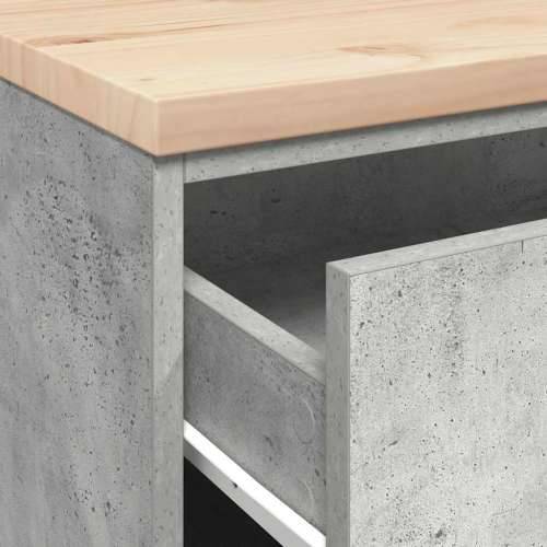 Garažni ormar za odlaganje 60x51x85 cm masivne borovine - Beton siva 60 x 51 x 85 cm 1 4 darwers Cijena