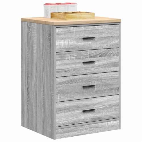 Garažni ormar za odlaganje 60x51x85 cm masivne borovine - Sivi hrast sonoma 60 x 51 x 85 cm 1 4 darwers Cijena