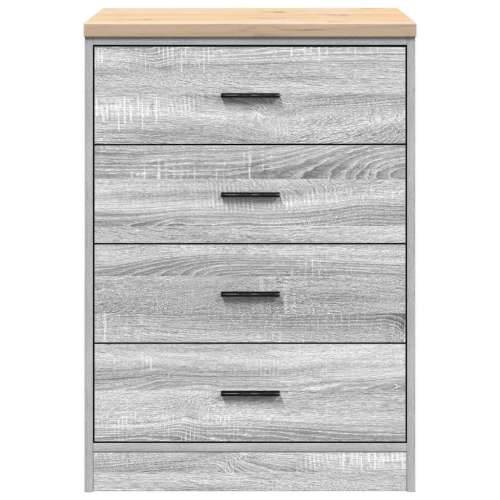 Garažni ormar za odlaganje 60x51x85 cm masivne borovine - Sivi hrast sonoma 60 x 51 x 85 cm 1 4 darwers Cijena