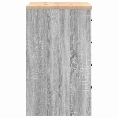 Garažni ormar za odlaganje 60x51x85 cm masivne borovine - Sivi hrast sonoma 60 x 51 x 85 cm 1 4 darwers Cijena