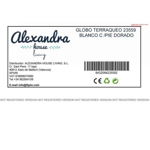 Globus Alexandra House Living zlatan Metal 16 x 25 x 16 cm Cijena
