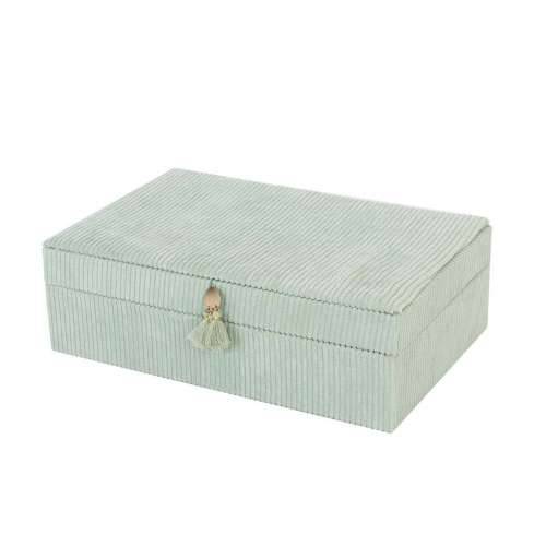 Kutija za nakit Versa Zelena Poliester Karton Ogledalo 16 x 7,8 x 25 cm Cijena