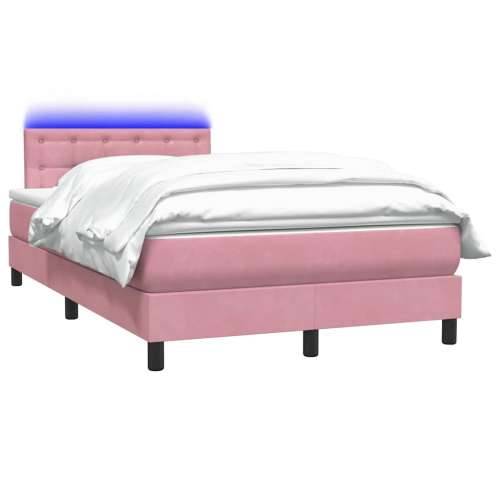 Box Spring krevet s madracem ružičasti 120x220 cm samt - Ružičasta 120 x 220 cm gumbi Cijena