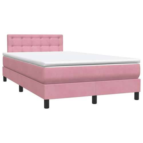 Box Spring krevet s madracem ružičasti 120x220 cm samt - Ružičasta 120 x 220 cm gumbi Cijena