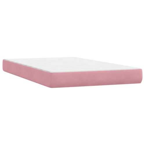 Box Spring krevet s madracem ružičasti 120x220 cm samt - Ružičasta 120 x 220 cm gumbi Cijena