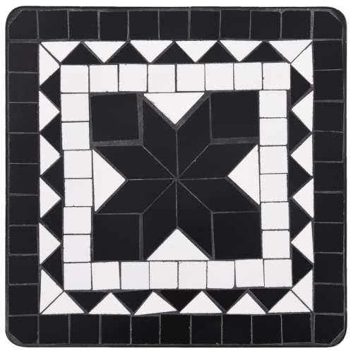Pomoćni stolić s mozaikom crno-bijeli keramički Cijena