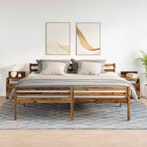 Noćni ormarići 2 kom s 2 ladice staro drvo 40x33x60 cm - Staro drvo 2 Cijena