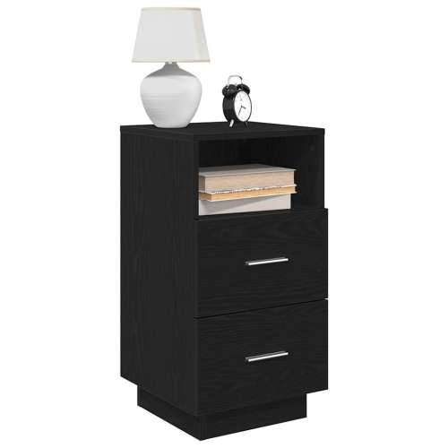 Noćni ormarić s 2 ladice crni 36x36x68 cm - Crna 1 Cijena