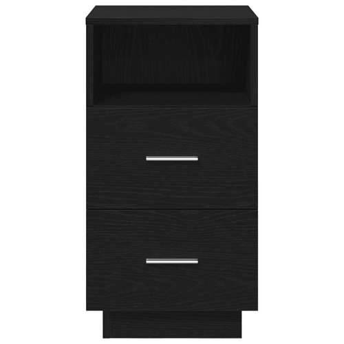 Noćni ormarić s 2 ladice crni 36x36x68 cm - Crna 1 Cijena
