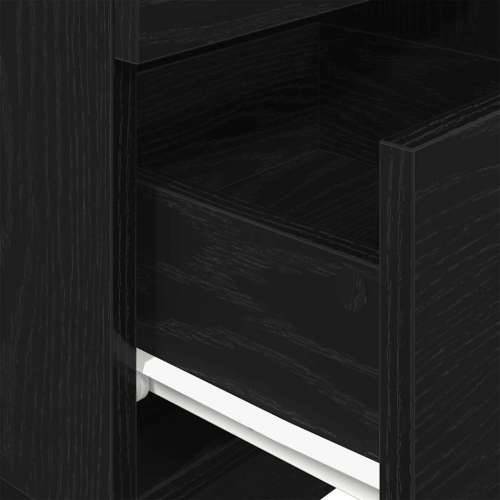 Noćni ormarić s 2 ladice crni 36x36x68 cm - Crna 1 Cijena