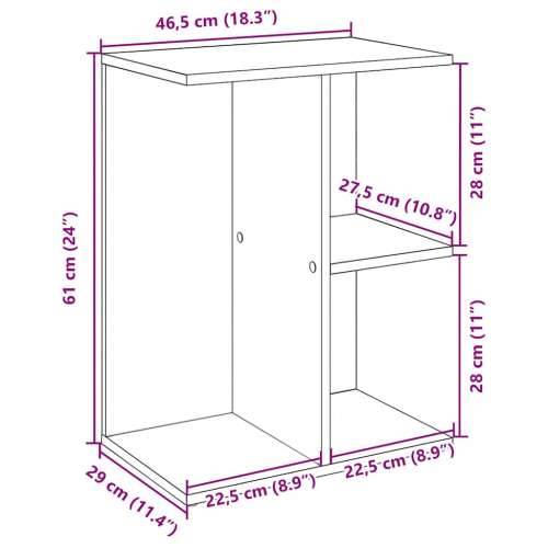 Noćni ormarić bijeli 46,5x29x61 cm konstruiranog drva - Bijela 1 Cijena