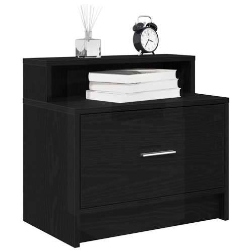 Noćni ormarići s ladicom 2 kom crni hrast 51x31x47 cm - Crna 2 Cijena