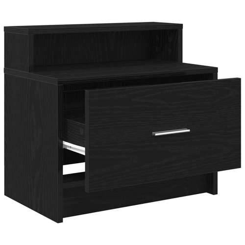 Noćni ormarići s ladicom 2 kom crni hrast 51x31x47 cm - Crna 2 Cijena