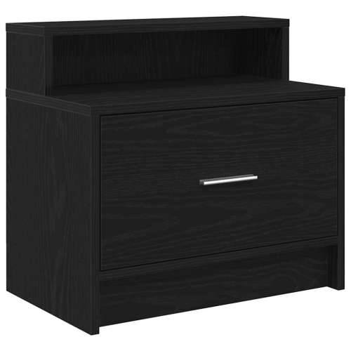 Noćni ormarići s ladicom 2 kom crni hrast 51x31x47 cm - Crna 2 Cijena