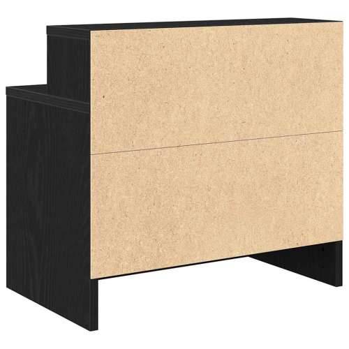 Noćni ormarići s ladicom 2 kom crni hrast 51x31x47 cm - Crna 2 Cijena