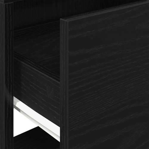 Noćni ormarići s ladicom 2 kom crni hrast 51x31x47 cm - Crna 2 Cijena
