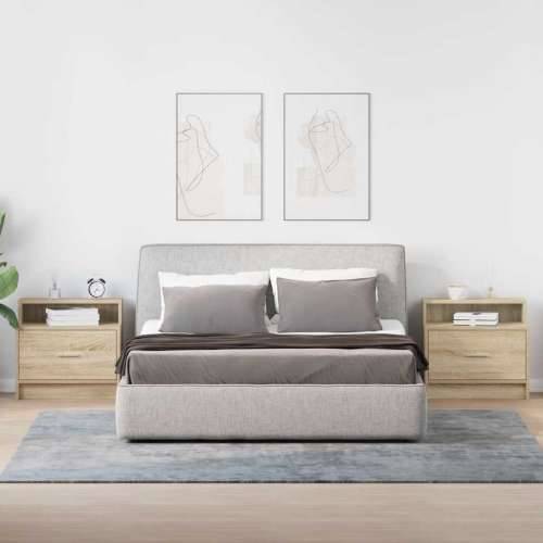 Noćni ormarići s ladicom 2 kom sonoma hrast 51x31x47 cm - sonoma hrast 2 Cijena