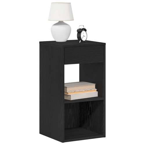 Noćni ormarić s ladicom crni hrast 35x34x66,5 cm - Crna 1 Cijena