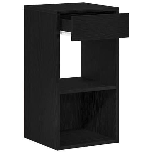 Noćni ormarić s ladicom crni hrast 35x34x66,5 cm - Crna 1 Cijena