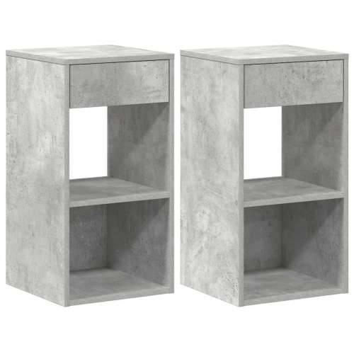 Noćni ormarići s ladicom 2 kom beton sivi 35x34x66,5 cm - Beton siva 2 Cijena