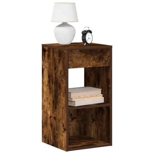 Noćni ormarići s ladicom 2 kom dimljeni hrast 35x34x66,5 cm - Dimljeni hrast 2 Cijena