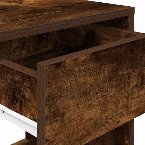 Noćni ormarići s ladicom 2 kom dimljeni hrast 35x34x66,5 cm - Dimljeni hrast 2 Cijena