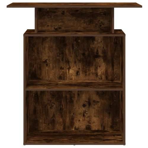 Recepcijski stol dimljeni hrast 100x40x104 cm konstruirano drvo - Dimljeni hrast Cijena