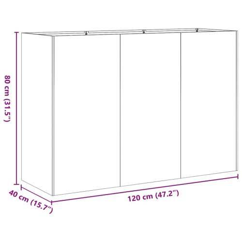 Sadilica antracit 120x40x80 cm od hladno valjanog čelika - Antracit 120 x 40 x 80 cm 1 Cijena