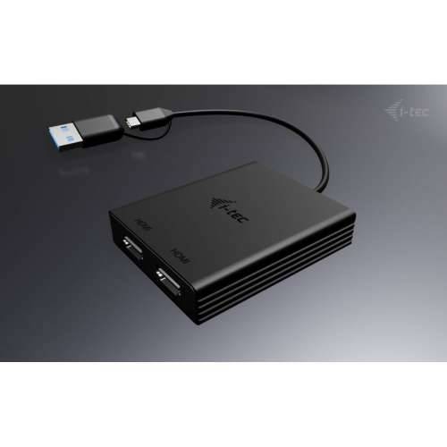 USB kabel i-Tec CADUAL4KHDMI Crna Cijena