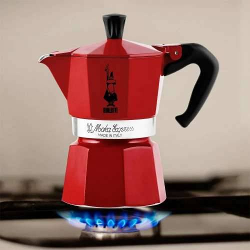 Talijanska Moka za Kavu Bialetti Winter Wonderland Crvena Srebrna Aluminij 3 Tasītes Cijena