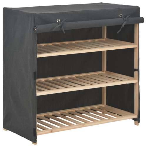 Ormarić za cipele s pokrovom od tkanine 79 x 40 x 80 cm sivi - Siva 1 Cijena