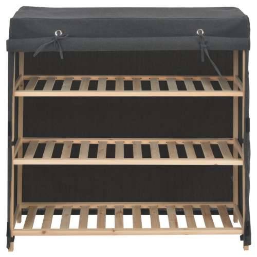 Ormarić za cipele s pokrovom od tkanine 79 x 40 x 80 cm sivi - Siva 1 Cijena