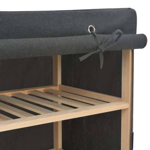 Ormarić za cipele s pokrovom od tkanine 79 x 40 x 80 cm sivi - Siva 1 Cijena