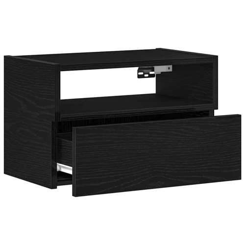 Zidni noćni ormarić crni 45x26x28,5 cm - Crna 1 Cijena