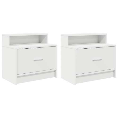 Noćni ormarići s ladicom 2 kom bijeli 51x31x47 cm - Bijela 2 Cijena