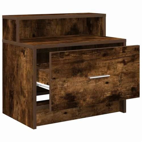Noćni ormarić s ladicom dimljeni hrast 51x31x47 cm - Dimljeni hrast 1 Cijena