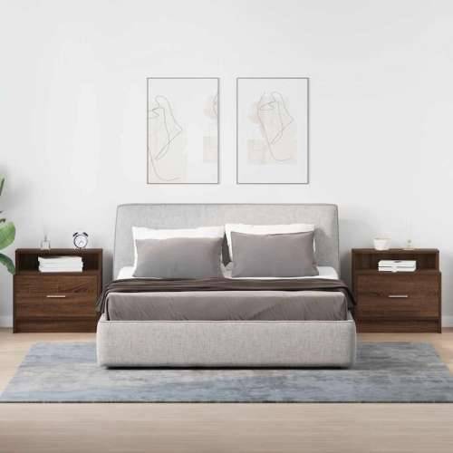 Noćni ormarići s ladicom 2 kom smeđi hrast 51x31x47 cm - Smeđi hrast 2 Cijena