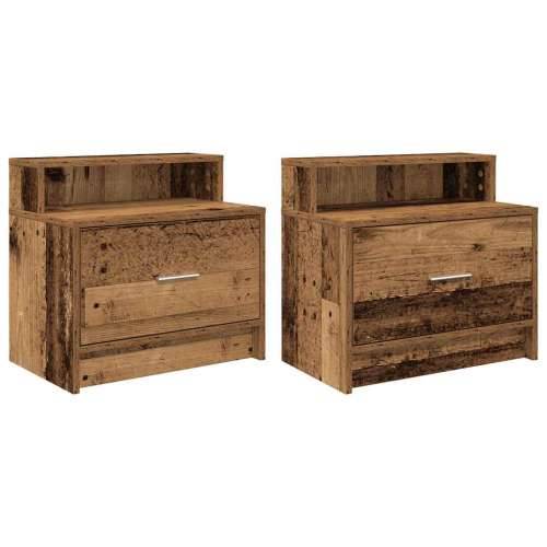 Noćni ormarići s ladicom 2 kom staro drvo 51x31x47 cm - Staro drvo 2 Cijena