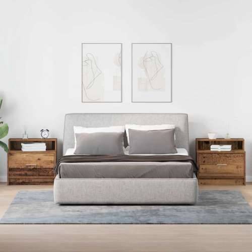 Noćni ormarići s ladicom 2 kom staro drvo 51x31x47 cm - Staro drvo 2 Cijena