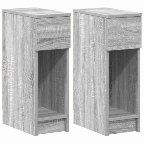 Noćni ormarići s ladicom 2 kom siva sonoma 20x36x60 cm - Sivi hrast sonoma 2 Cijena