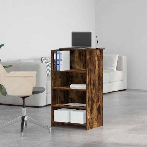Recepcijski stol dimljeni hrast 55x50x103,5cm konstruirano drvo - Dimljeni hrast 55 x 50 x 103.5 cm Cijena
