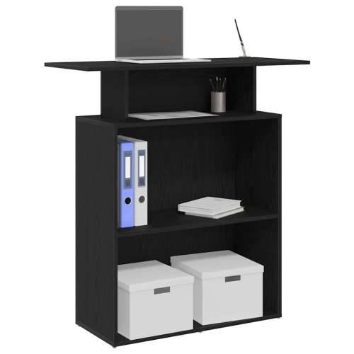 Recepcijski stol crni 100x40x104 cm izrađeno drvo - Crna Cijena