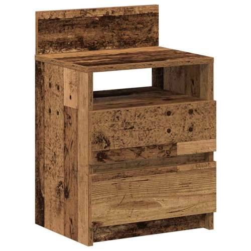 Noćni ormarić s 2 ladice staro drvo 40x33x60 cm - Staro drvo 1 Cijena