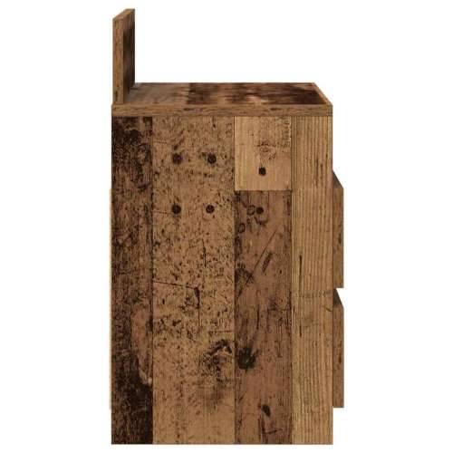 Noćni ormarić s 2 ladice staro drvo 40x33x60 cm - Staro drvo 1 Cijena