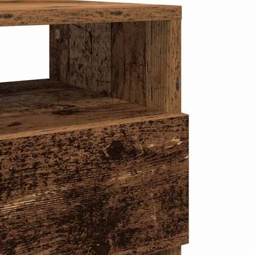 Noćni ormarić s 2 ladice staro drvo 40x33x60 cm - Staro drvo 1 Cijena