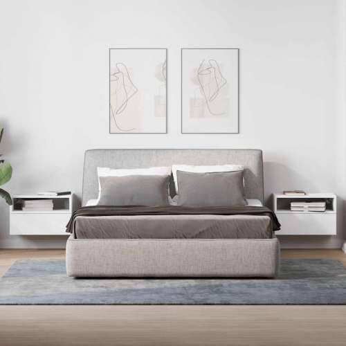 Zidni noćni ormarići 2 kom bijeli 45x26x28,5 cm - Bijela 2 Cijena