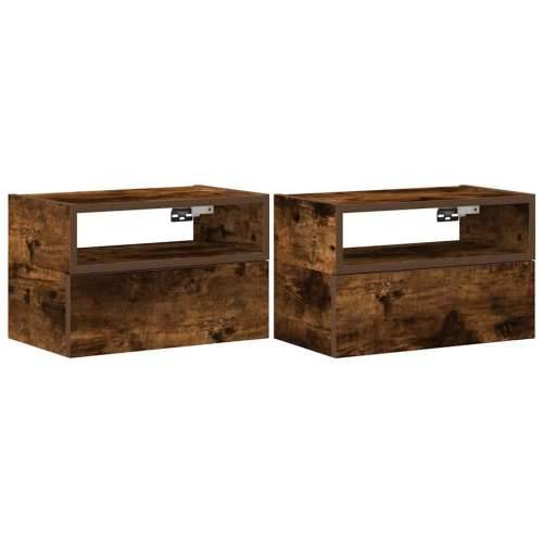 Zidni noćni ormarići 2 kom dimljeni hrast 45x26x28,5 cm - Dimljeni hrast 2 Cijena