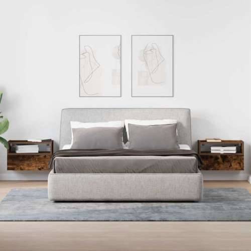 Zidni noćni ormarići 2 kom dimljeni hrast 45x26x28,5 cm - Dimljeni hrast 2 Cijena